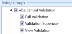 ebs: central Validation role group